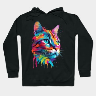 Cute colorful Cat great gift for cat lovers and pet enthusiasts Hoodie